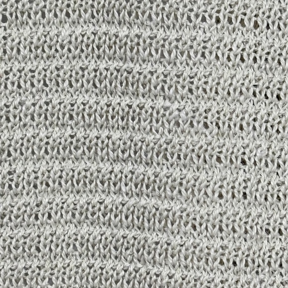 J. Jill Womens Linen Open Knit Cardigan Sweater Sz L Beachy Coastal Open Front - Picture 2 of 12